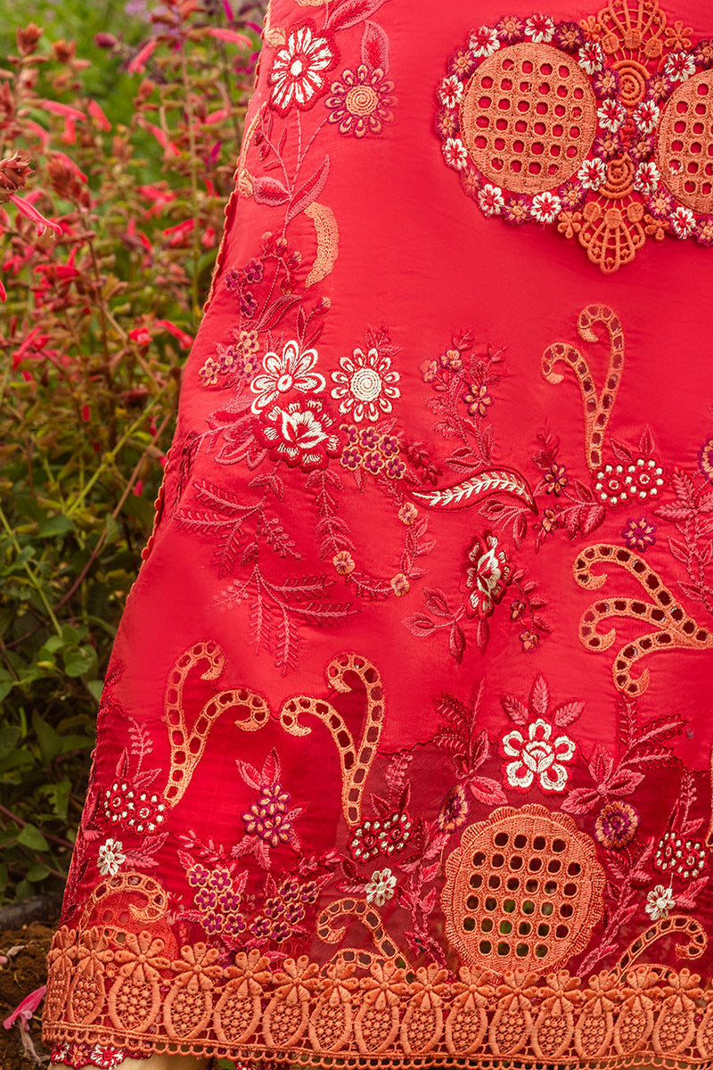 Mushq | Secret Garden Hemline 25 | Wanderlust Blooms XL Coral Pink Lawn