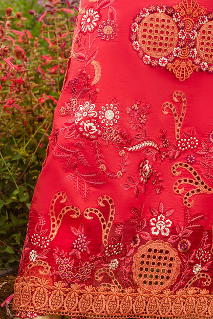 Mushq | Secret Garden Hemline 25 | Wanderlust Blooms XL Coral Pink Lawn