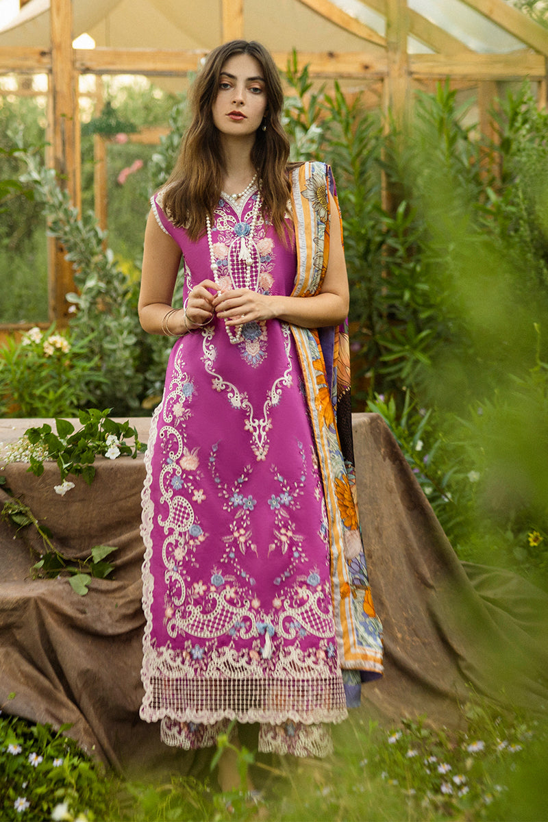 Mushq | Secret Garden Hemline 25 |Mystic Rose Custom Size Pinkish Purple Lawn