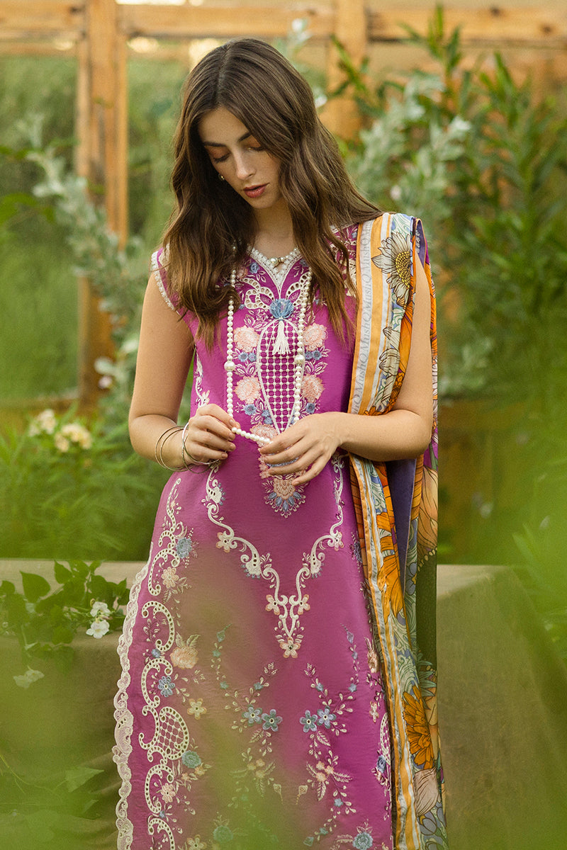 Mushq | Secret Garden Hemline 25 |Mystic Rose L Pinkish Purple Lawn