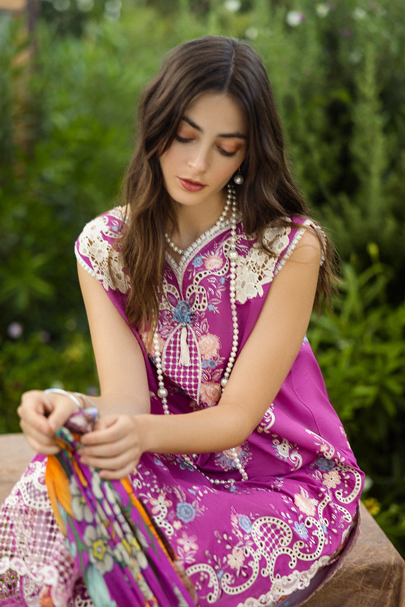 Mushq | Secret Garden Hemline 25 |Mystic Rose XL Pinkish Purple Lawn