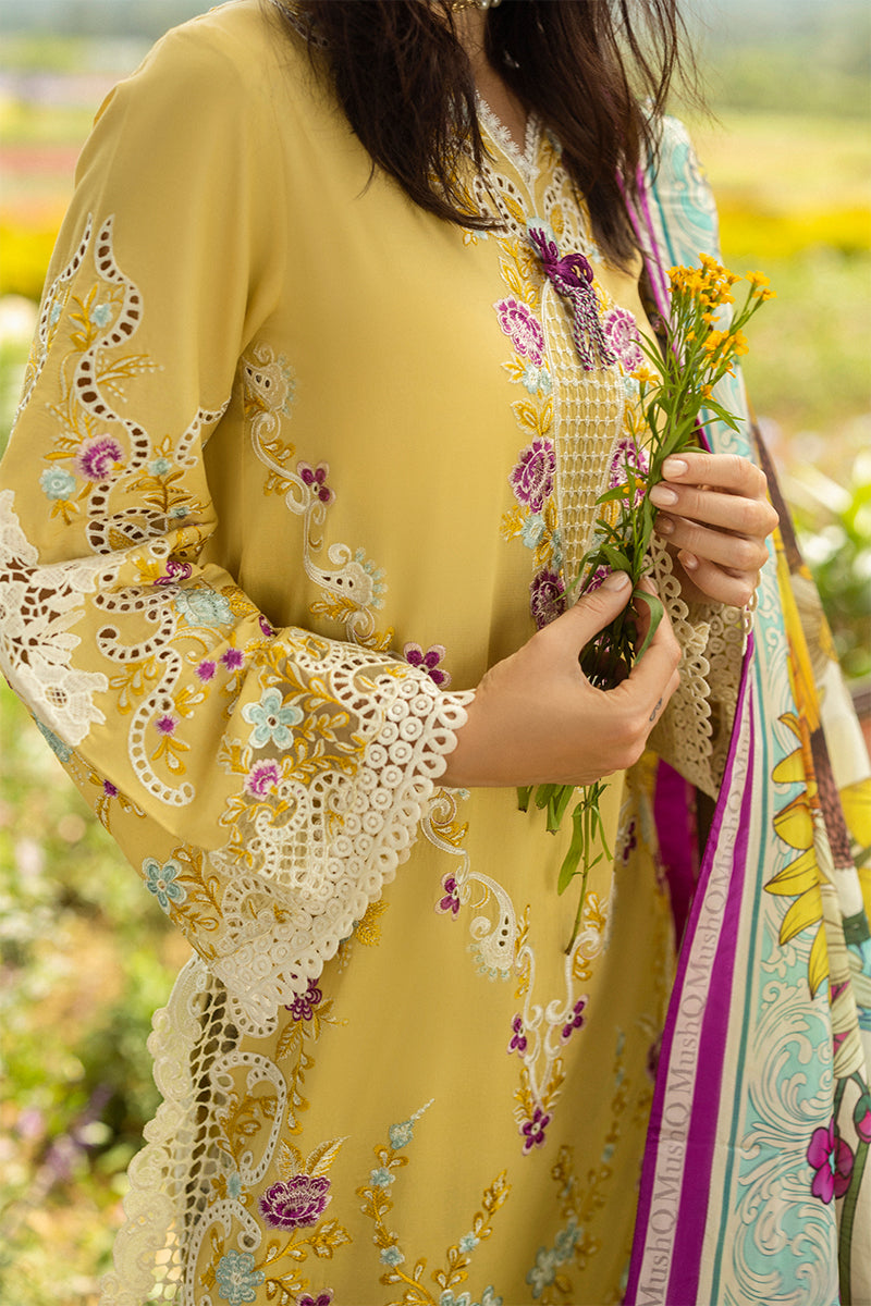 Mushq | Secret Garden Hemline 25 | Faded Sunflower M Maize Yellow Lawn