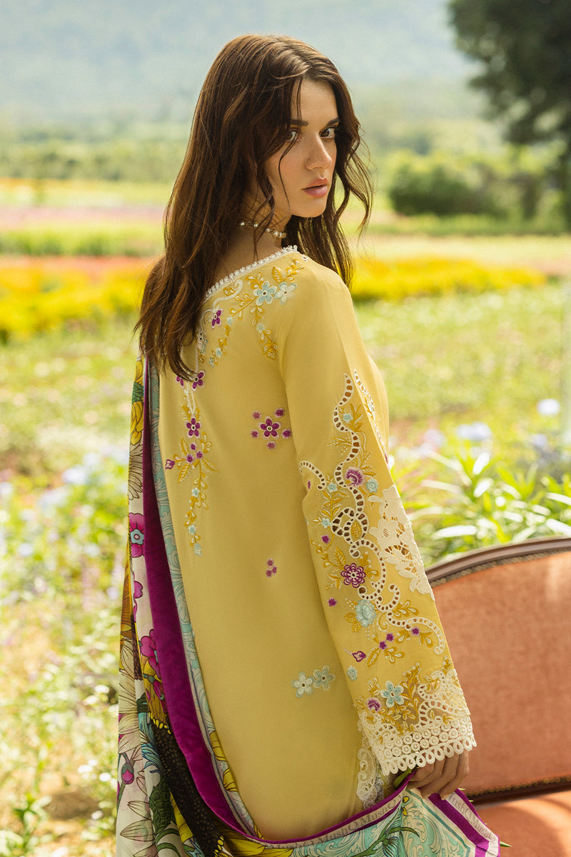 Mushq | Secret Garden Hemline 25 | Faded Sunflower S Maize Yellow Lawn