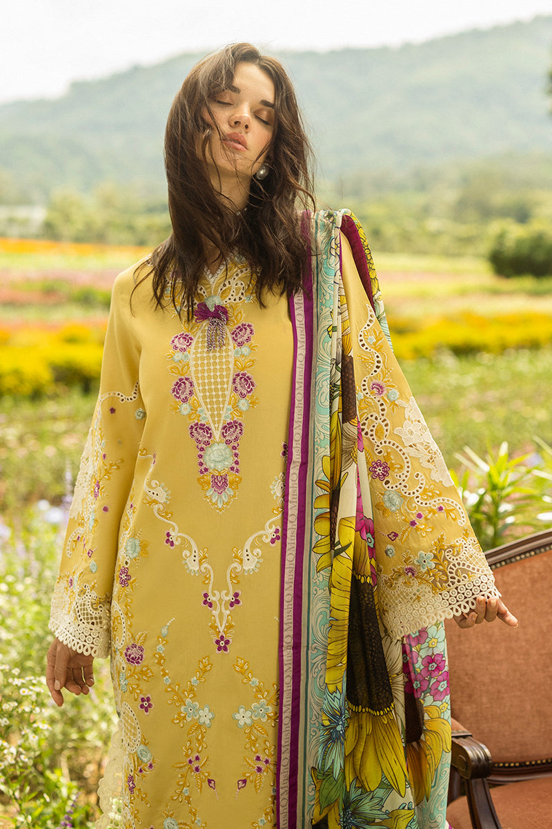 Mushq | Secret Garden Hemline 25 | Faded Sunflower Custom Size Maize Yellow Lawn