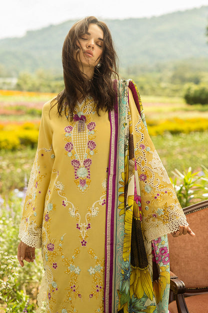 Mushq | Secret Garden Hemline 25 | Faded Sunflower Custom Size Maize Yellow Lawn