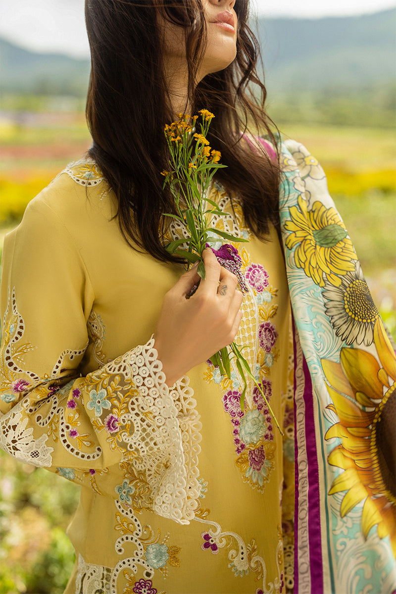 Mushq | Secret Garden Hemline 25 | Faded Sunflower XL Maize Yellow Lawn