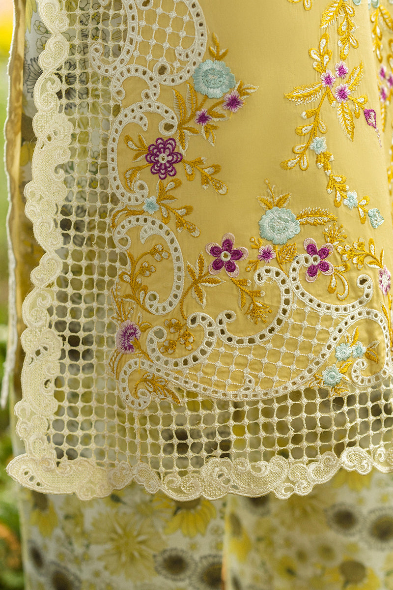 Mushq | Secret Garden Hemline 25 | Faded Sunflower L Maize Yellow Lawn