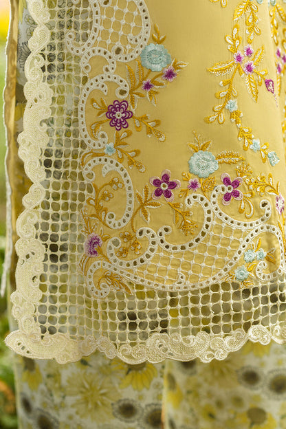 Mushq | Secret Garden Hemline 25 | Faded Sunflower L Maize Yellow Lawn