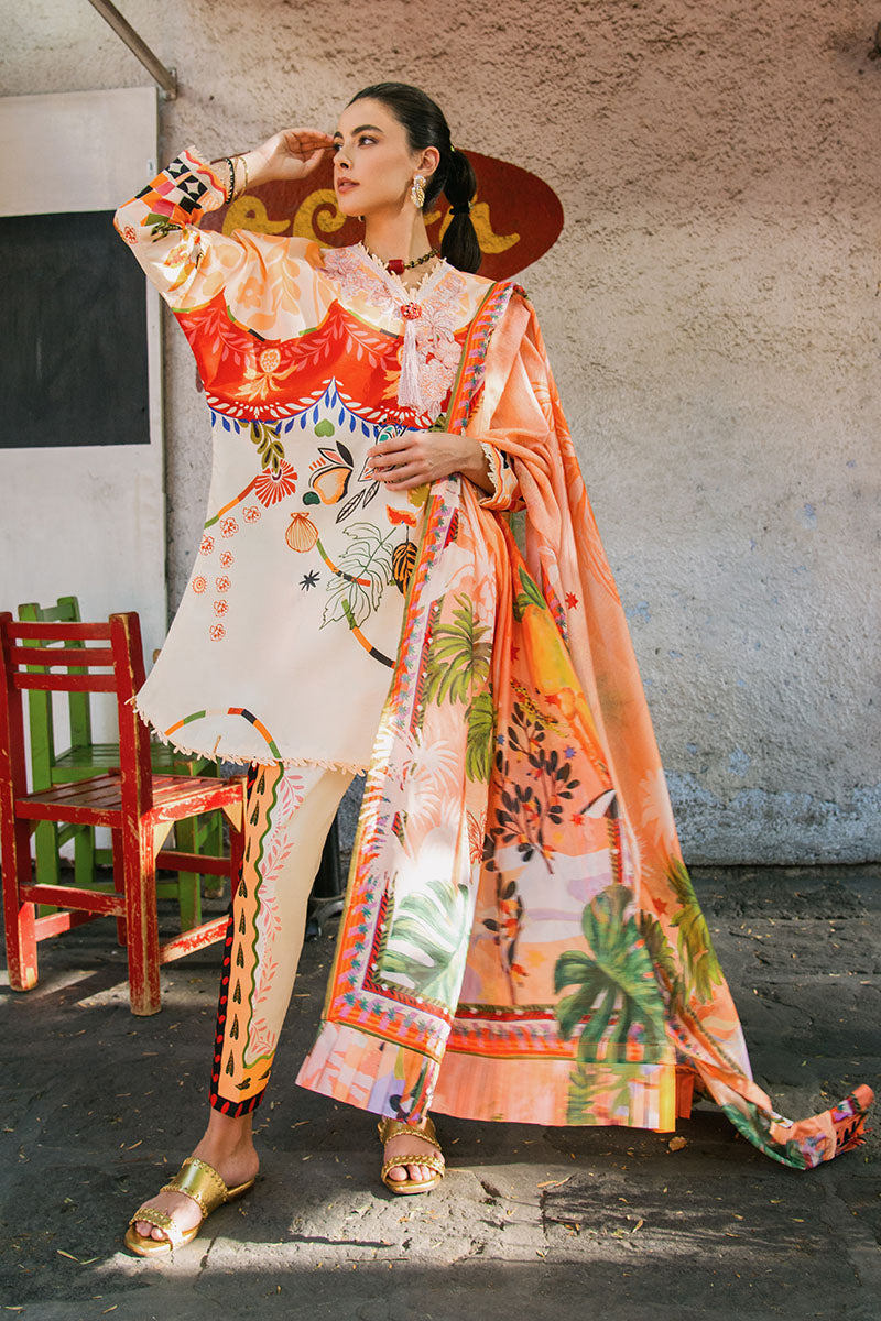 Mushq | La Dolce Hemline Prints 25 | Mulberry Tree XS Off White Lawn