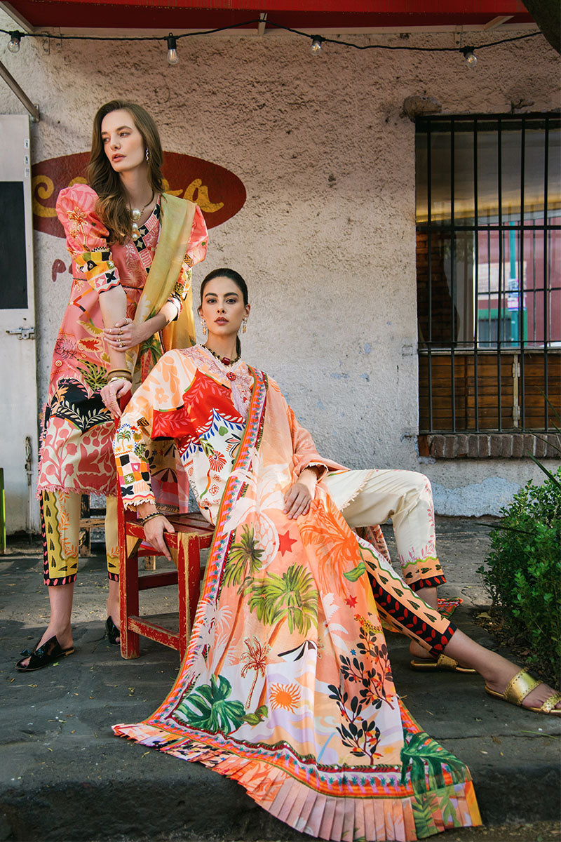 Mushq | La Dolce Hemline Prints 25 | Mulberry Tree M Peach Lawn