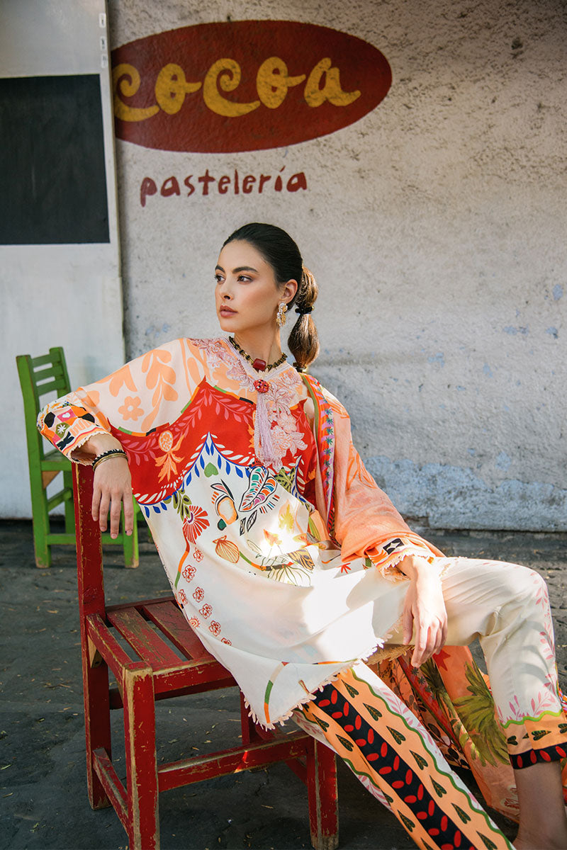 Mushq | La Dolce Hemline Prints 25 | Mulberry Tree M Off White Lawn