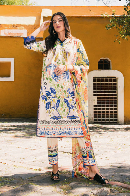Mushq | La Dolce Hemline Prints 25 | Magnolias XS Off White Lawn