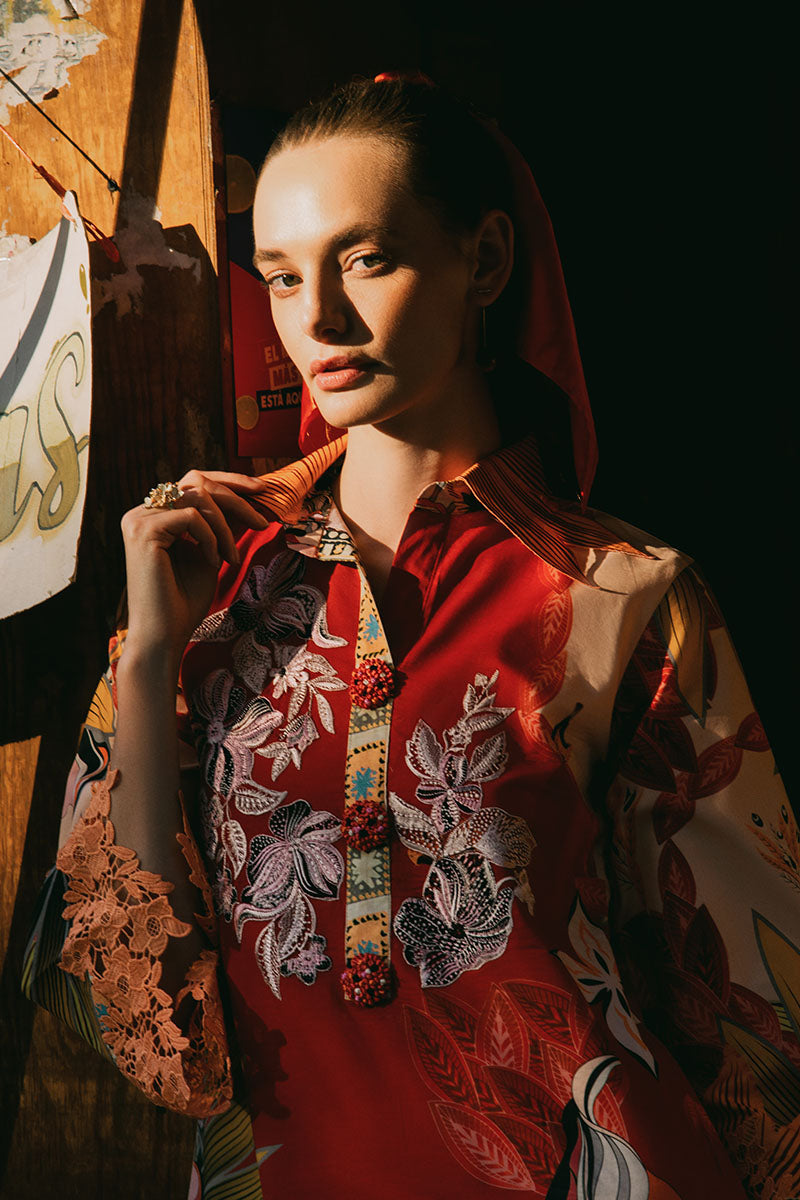 Mushq | La Dolce Hemline Prints 25 | Ride Vineyard M Red Lawn