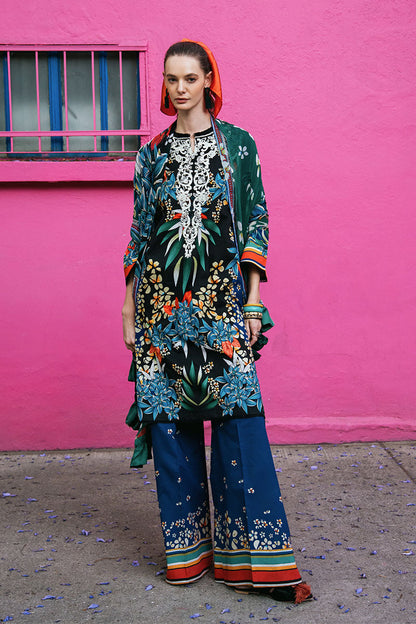 Mushq | La Dolce Hemline Prints 25 | Life of Irises XL Blue Lawn