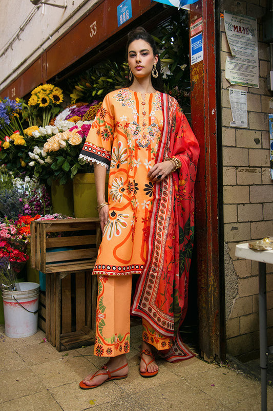 Mushq | La Dolce Hemline Prints 25 | Doves of Garden XS Orange Lawn