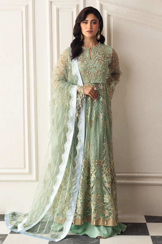 Mushq | Hemline Aura Debut Wedding Formals | PISTACHIO - Pakistani Designer Dress - by Mushq | Type: Formal - 100% Original at Saira Sultan
