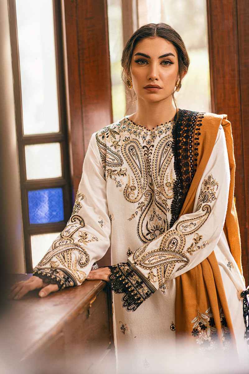 Mushq | Symphony Karandi Collection | IVORY WHISPER - Pakistani Designer Dress - by Mushq | Type: Ladies Clothes - 100% Original at Saira Sultan