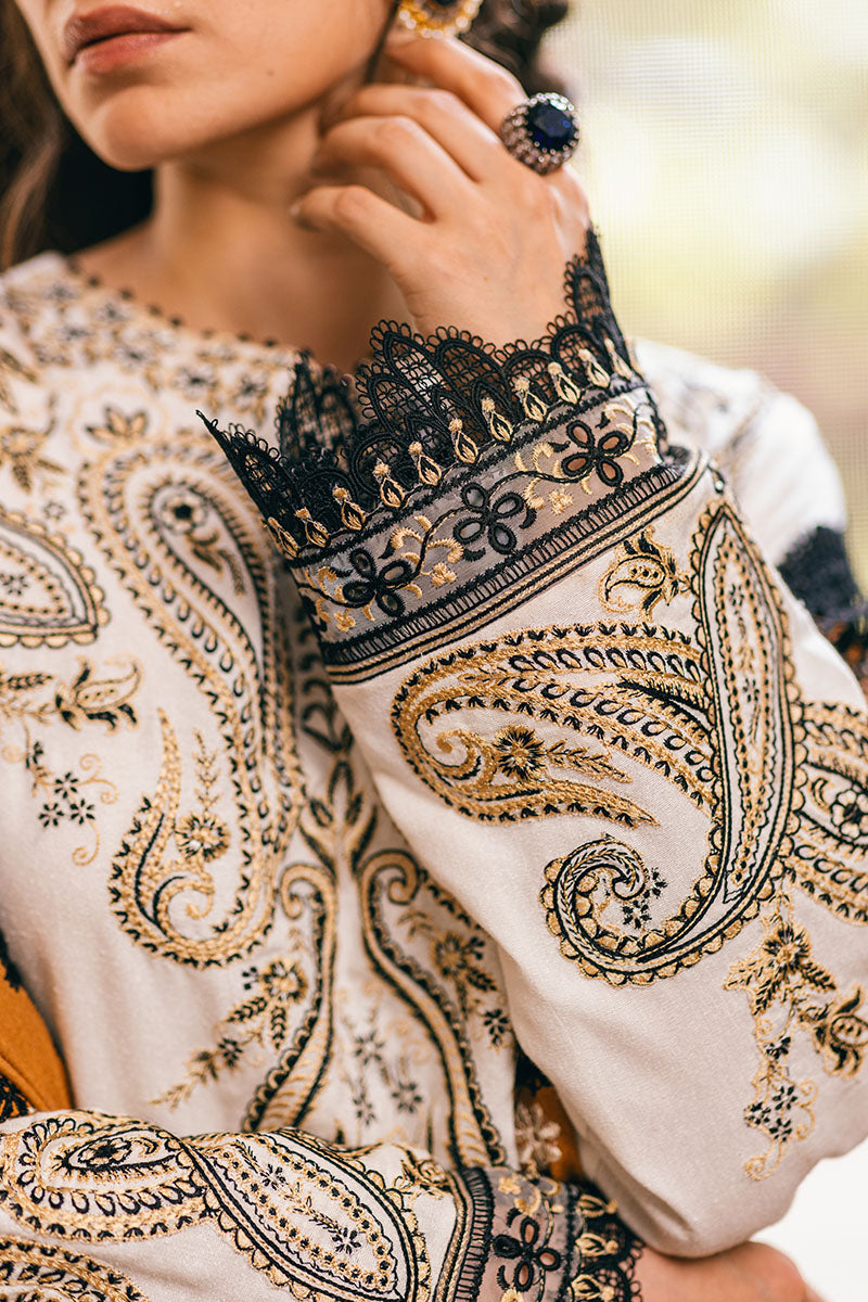 Mushq | Symphony Karandi Collection | IVORY WHISPER - Pakistani Designer Dress - by Mushq | Type: Ladies Clothes - 100% Original at Saira Sultan
