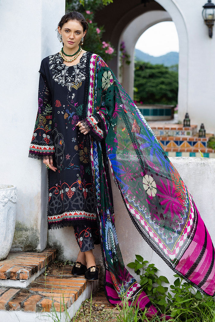 Mushq | Mirasol Printed Cambric | Medi Noche - Pakistani Designer Dress - by Mushq - Type : Ladies Clothes - 100% Original at Saira Sultan
