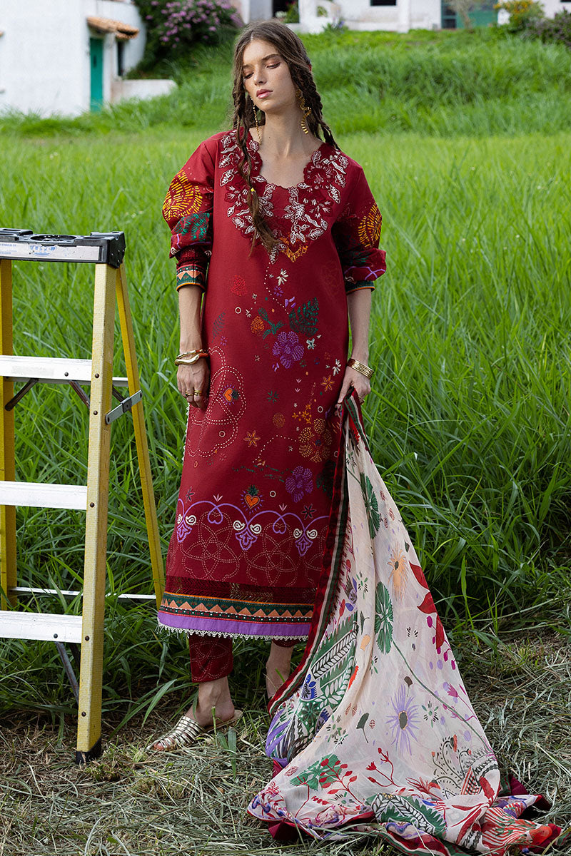 Mushq | Mirasol Printed Cambric | Amber Bosque - Pakistani Designer Dress - by Mushq - Type : Ladies Clothes - 100% Original at Saira Sultan
