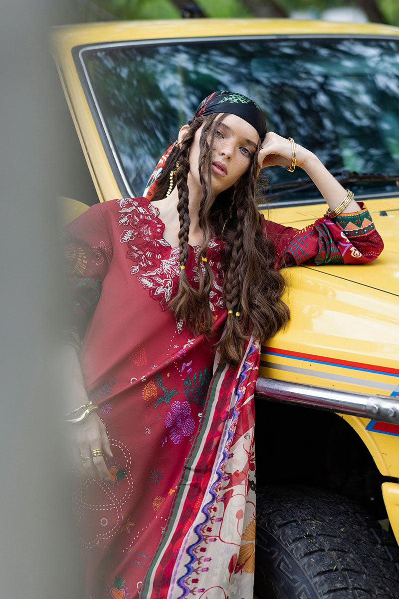 Mushq | Mirasol Printed Cambric | Amber Bosque - Pakistani Designer Dress - by Mushq - Type : Ladies Clothes - 100% Original at Saira Sultan