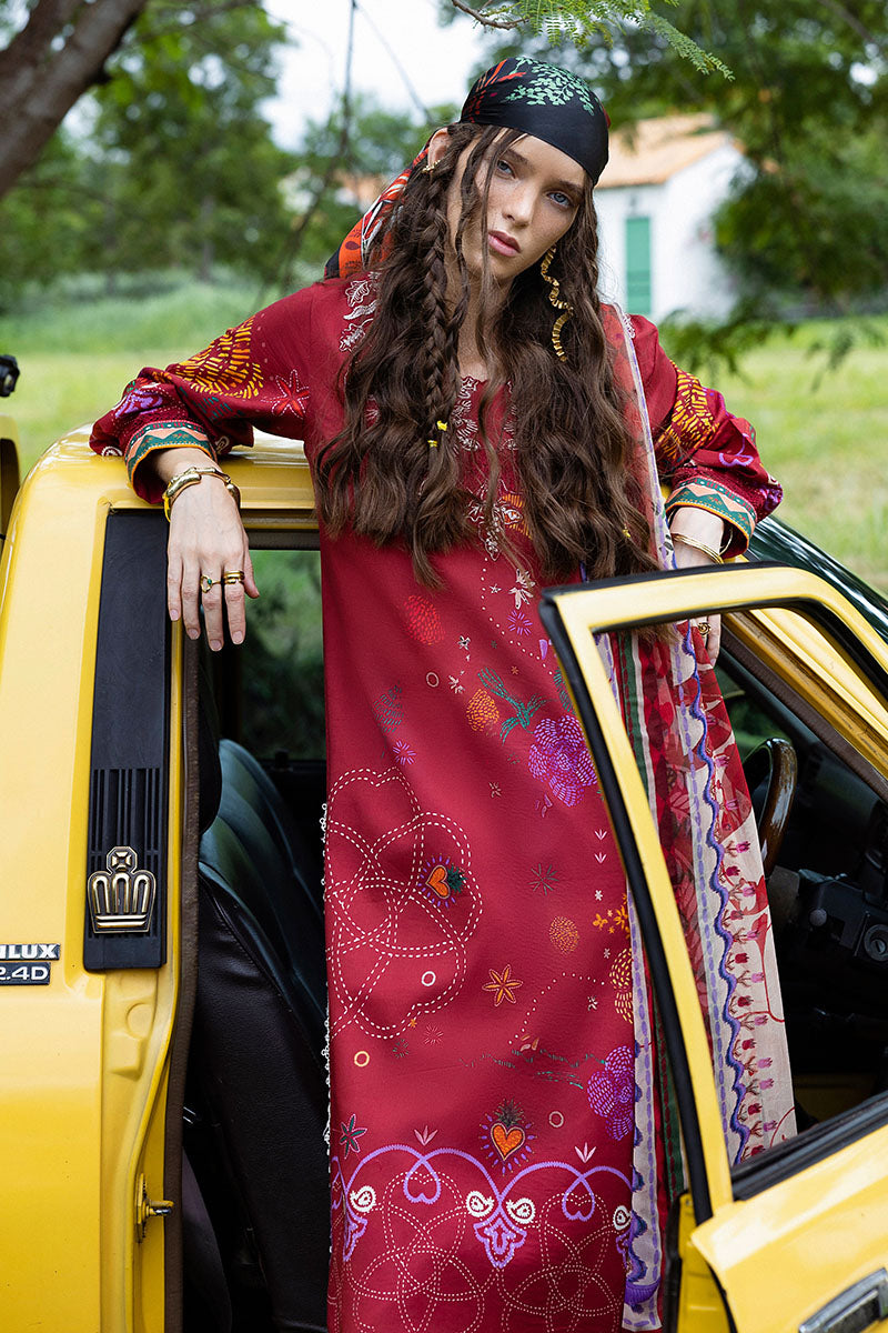 Mushq | Mirasol Printed Cambric | Amber Bosque - Pakistani Designer Dress - by Mushq - Type : Ladies Clothes - 100% Original at Saira Sultan