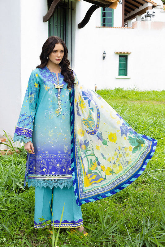 Mushq | Mirasol Printed Cambric | Mar Azul - Pakistani Designer Dress - by Mushq - Type : Ladies Clothes - 100% Original at Saira Sultan