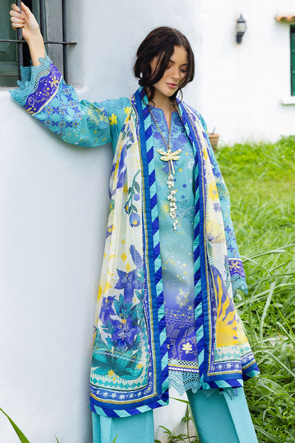 Mushq | Mirasol Printed Cambric | Mar Azul - Pakistani Designer Dress - by Mushq - Type : Ladies Clothes - 100% Original at Saira Sultan