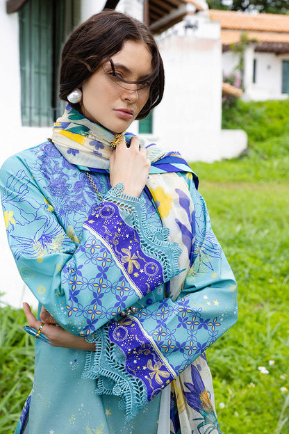 Mushq | Mirasol Printed Cambric | Mar Azul - Pakistani Designer Dress - by Mushq - Type : Ladies Clothes - 100% Original at Saira Sultan