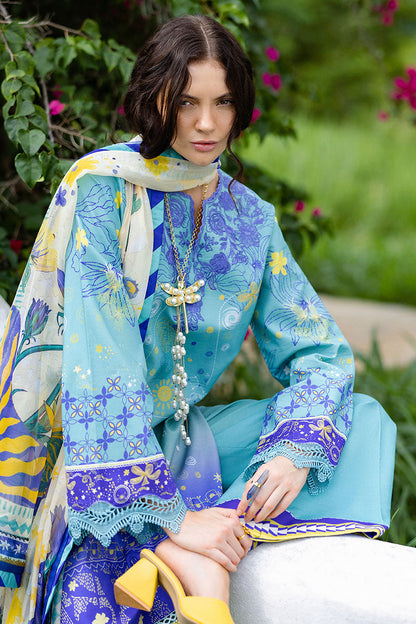 Mushq | Mirasol Printed Cambric | Mar Azul - Pakistani Designer Dress - by Mushq - Type : Ladies Clothes - 100% Original at Saira Sultan