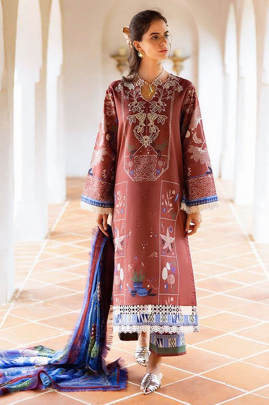 Mushq | Mirasol Printed Cambric | Santo Mio - Pakistani Designer Dress - by Mushq - Type : Ladies Clothes - 100% Original at Saira Sultan