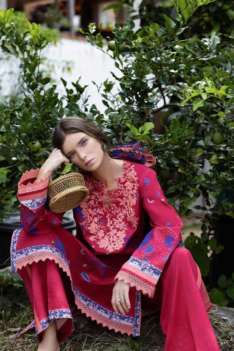 Mushq | Mirasol Printed Cambric | Voz Dulce - Pakistani Designer Dress - by Mushq - Type :  - 100% Original at Saira Sultan