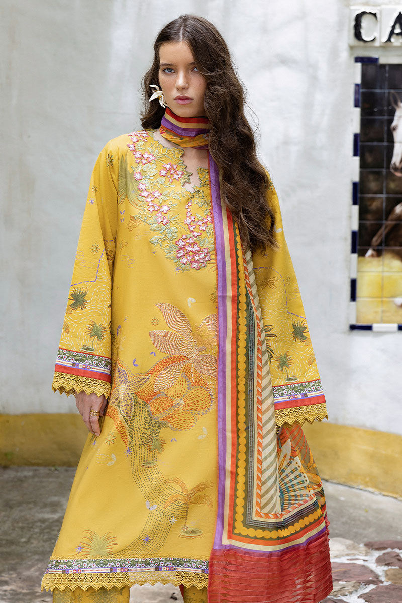 Mushq | Mirasol Printed Cambric | Sol Arena - Pakistani Designer Dress - by Mushq - Type : Ladies Clothes - 100% Original at Saira Sultan