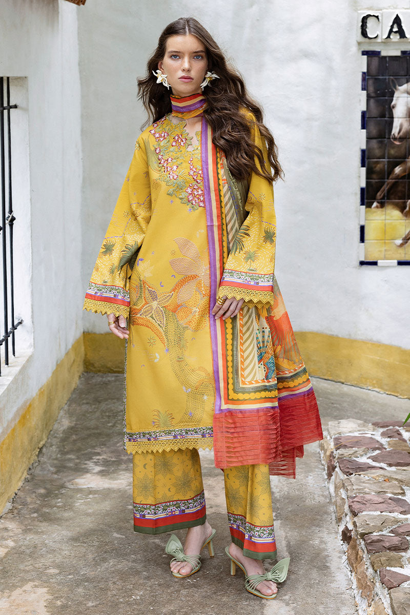 Mushq | Mirasol Printed Cambric | Sol Arena - Pakistani Designer Dress - by Mushq - Type : Ladies Clothes - 100% Original at Saira Sultan