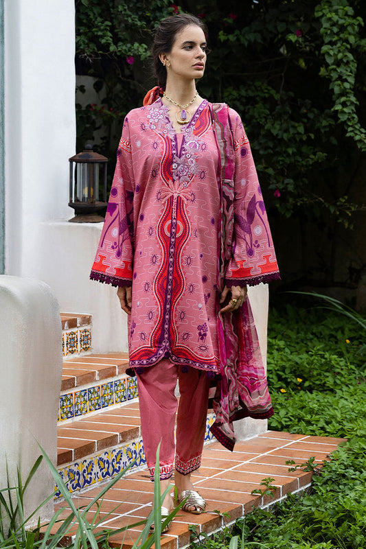 Mushq | Mirasol Printed Cambric | Coral Mar - Pakistani Designer Dress - by Mushq - Type : Ladies Clothes - 100% Original at Saira Sultan