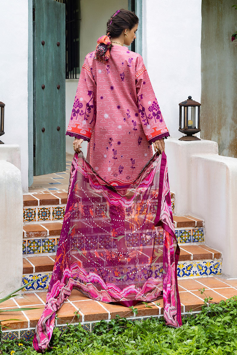 Mushq | Mirasol Printed Cambric | Coral Mar - Pakistani Designer Dress - by Mushq - Type : Ladies Clothes - 100% Original at Saira Sultan