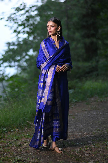 Hue Pret | Farasha Luxury Pret | Livia XL Midnight Blue Pure Silk