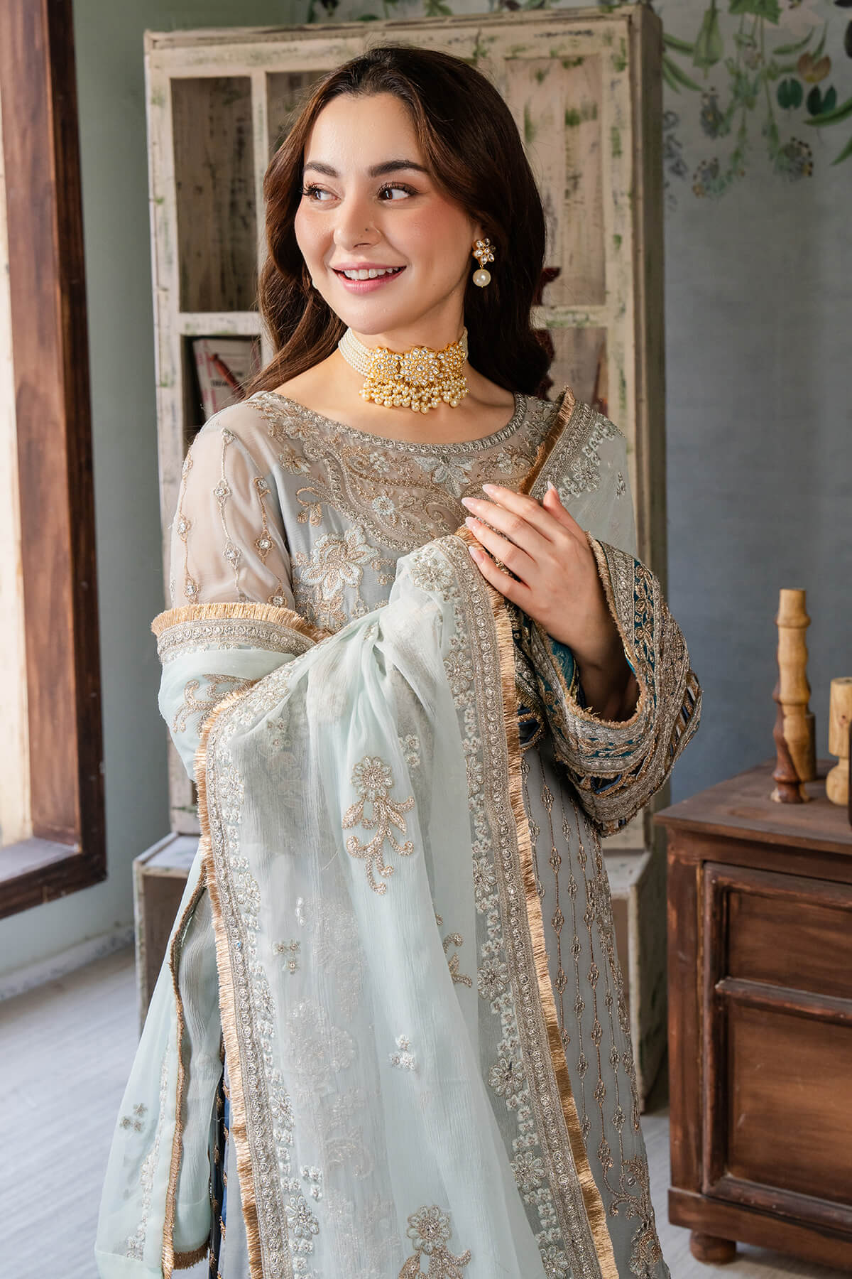 Imrozia Premium | Naina Chiffon | I-190 Rumman - Pakistani Designer Dress - by Imrozia Premium | Type: Formal - 100% Original at Saira Sultan