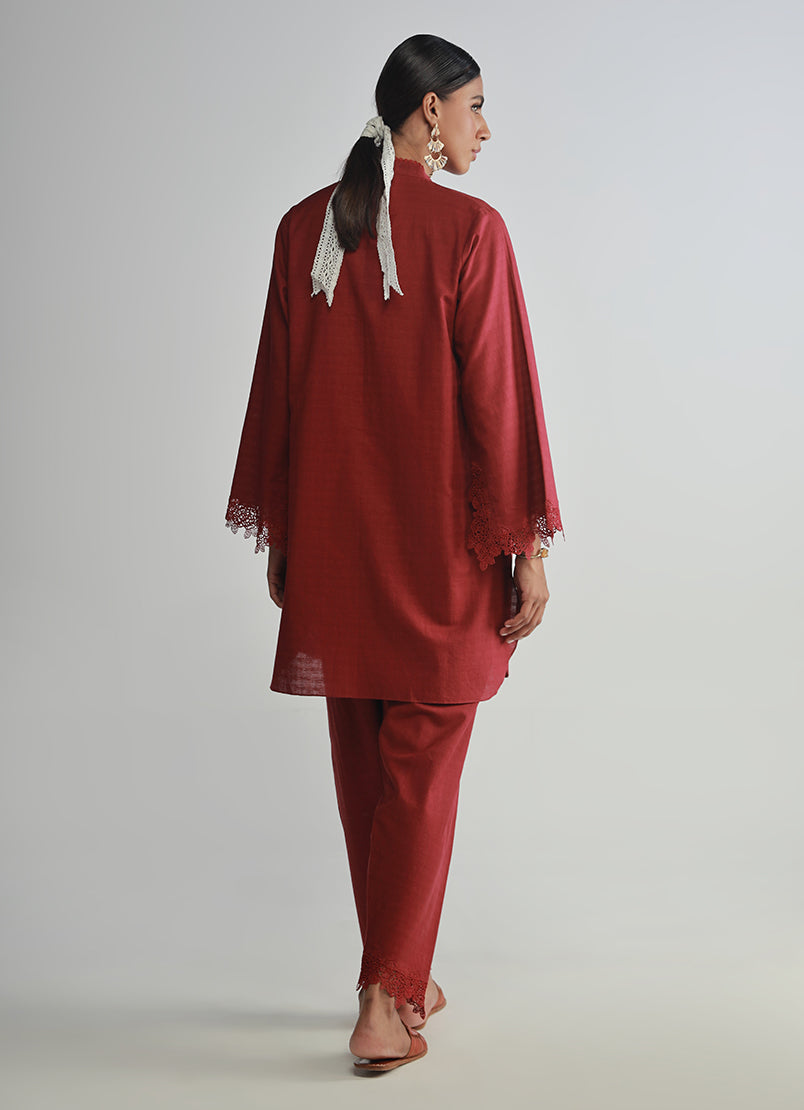Image | Spring Basics 25 | IJSL-213711 S Red Jacquard