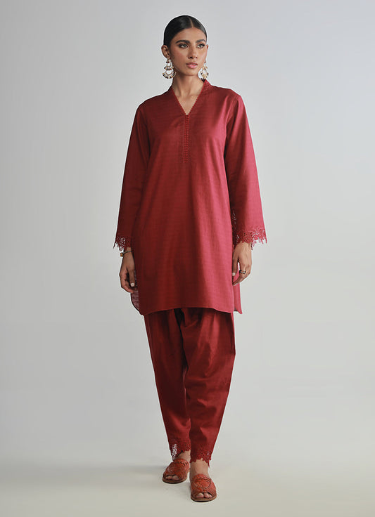 Image | Spring Basics 25 | IJSL-213711 XS Red Jacquard