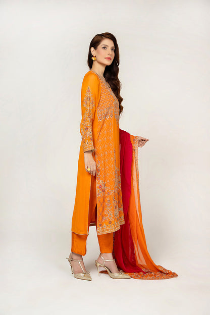 Chinyere | Formal Wedding Exclusive | (AA5363) M Orange Chiffon