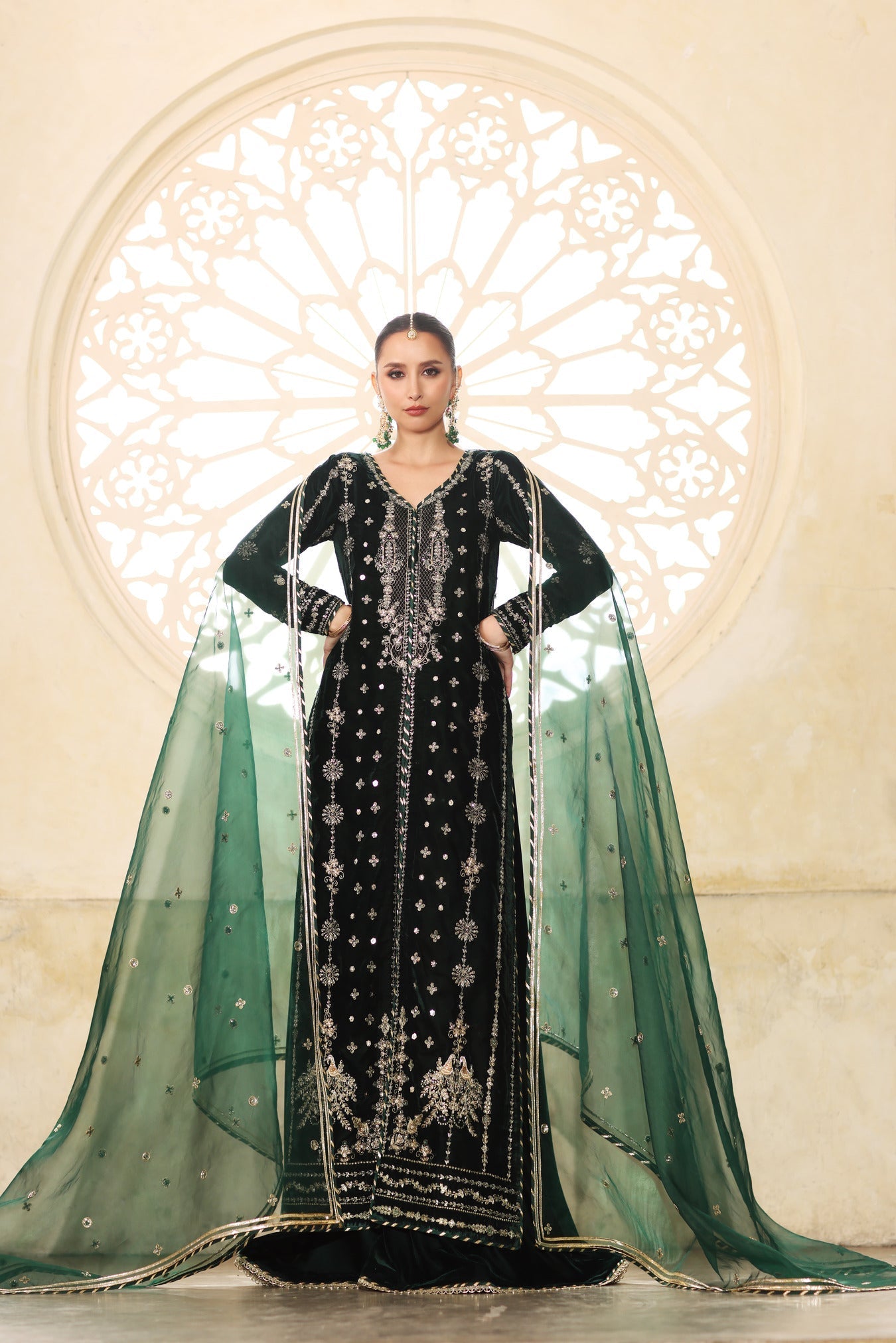 Noor by Saadia Asad | Handcrafted Velvet 25 |Zamurrud by Noor by Saadia Asad - Designer Dress - Type : Ladies Clothes - Available at Saira Sultan - 100% Original 