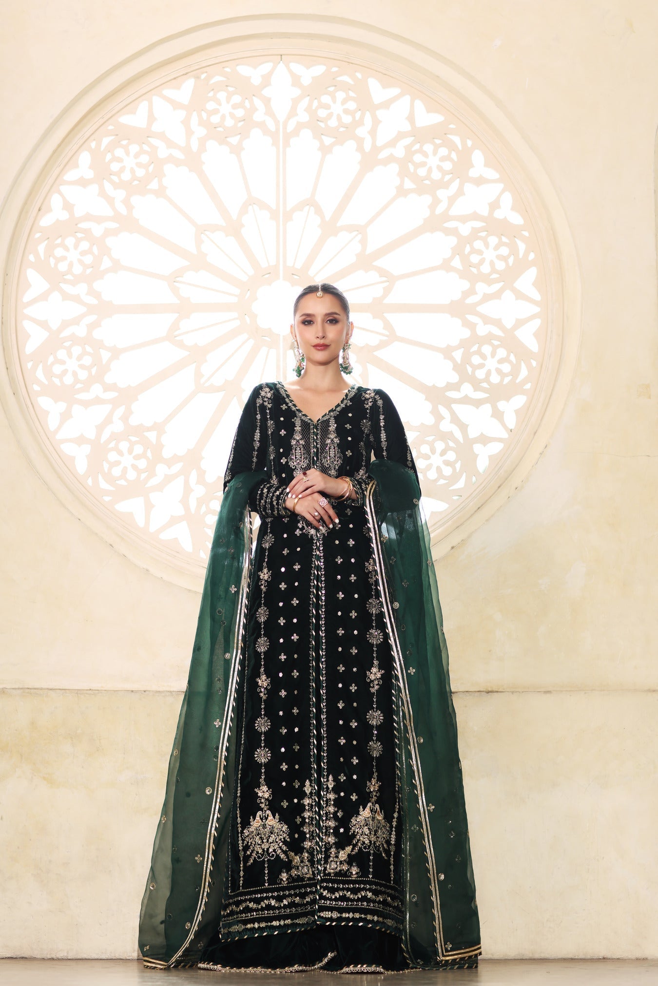 Noor by Saadia Asad | Handcrafted Velvet 25 |Zamurrud by Noor by Saadia Asad - Designer Dress - Type : Ladies Clothes - Available at Saira Sultan - 100% Original 