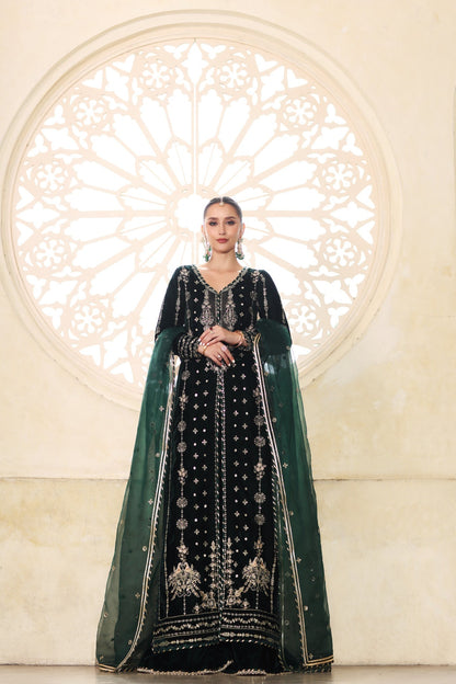 Noor by Saadia Asad | Handcrafted Velvet 25 |Zamurrud by Noor by Saadia Asad - Designer Dress - Type : Ladies Clothes - Available at Saira Sultan - 100% Original 