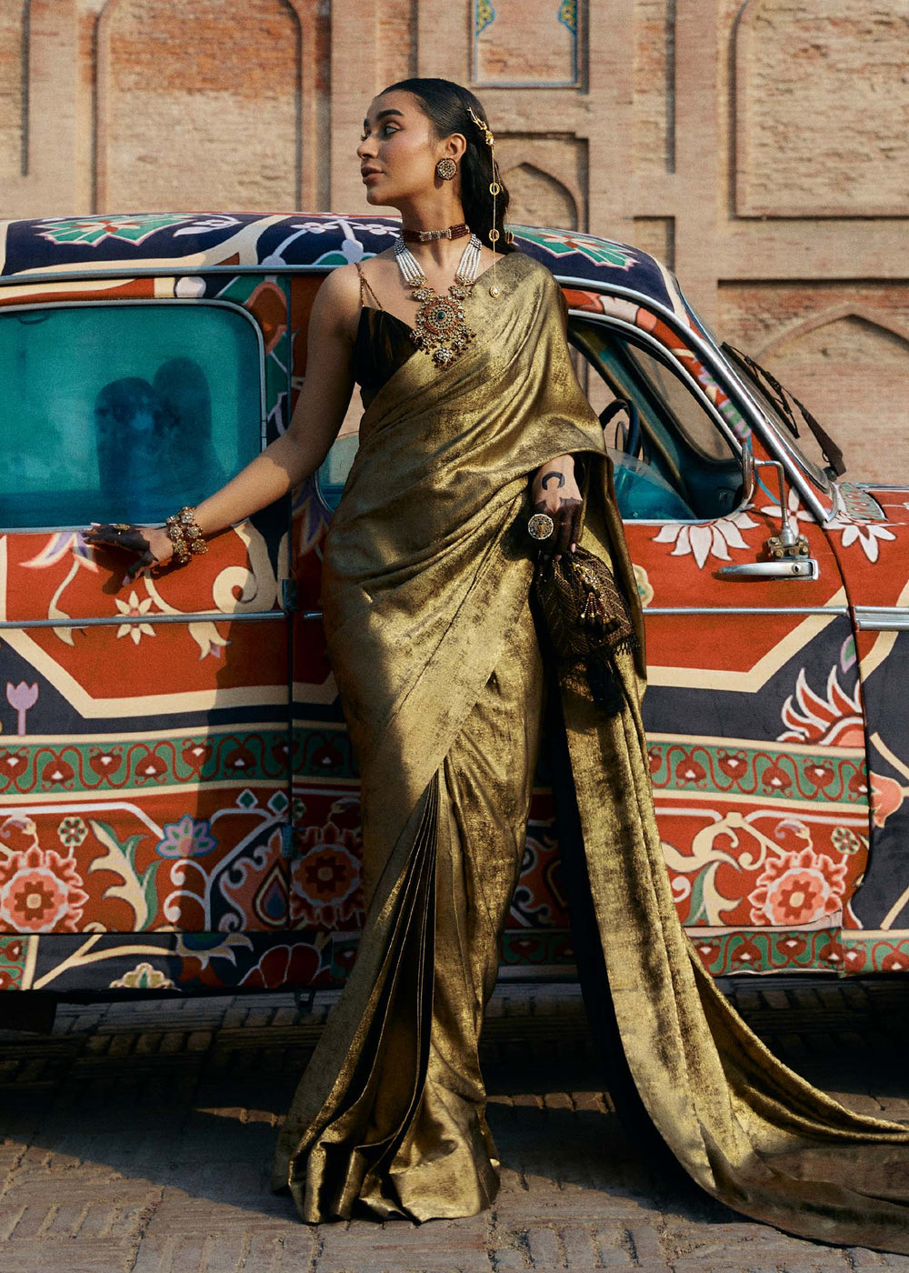 Laj | Hath Kahani Luxury Formals 24 | RIDHI S Gold Velvet