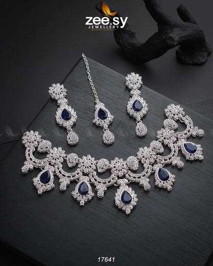 Aether Necklace Silver Blue