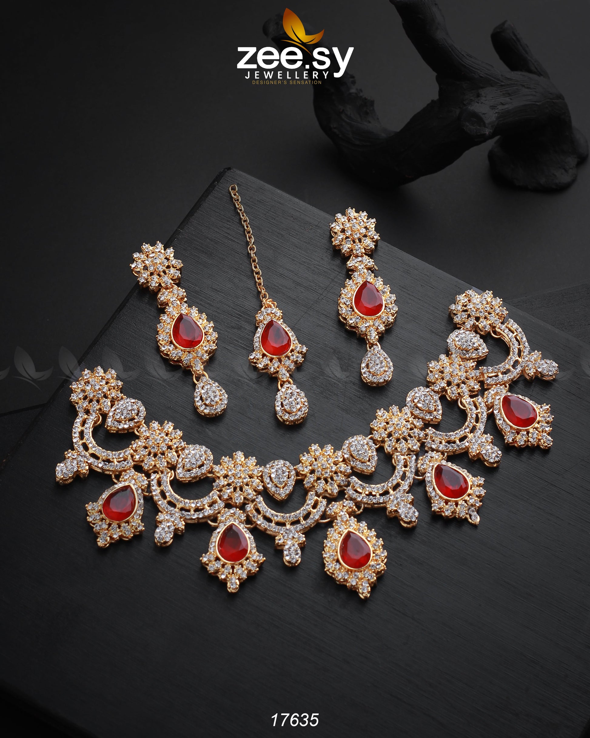 Galactic Necklace Golden Red