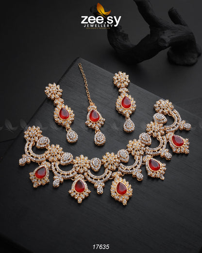 Galactic Necklace Golden Red