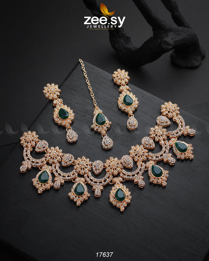 Galactic Necklace Golden Green