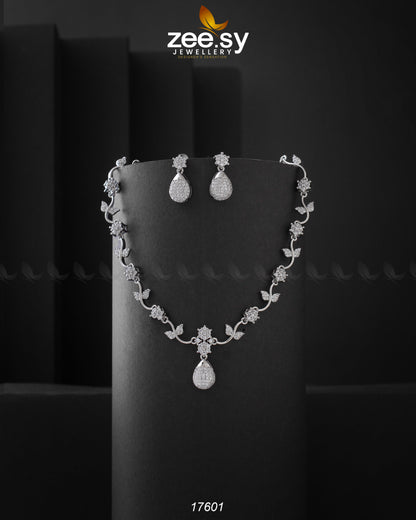 Lariat Necklace Silver